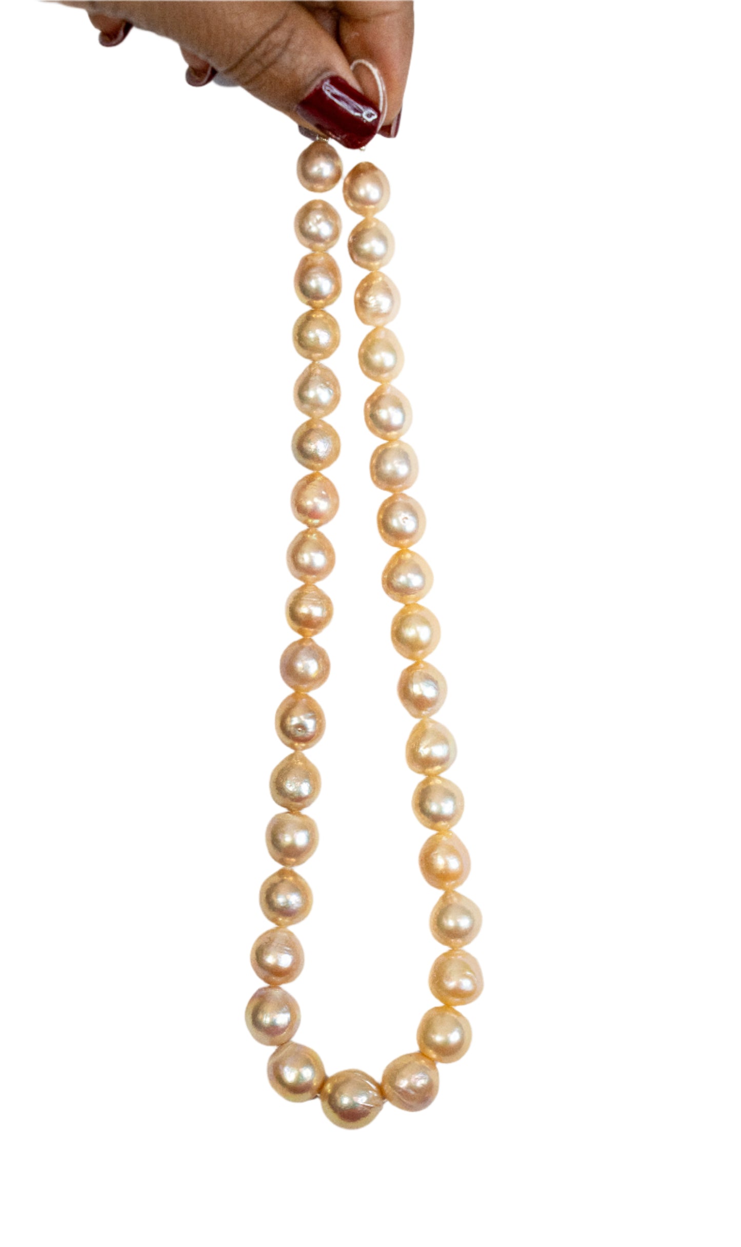 Freshwater Peach Pearl Necklace