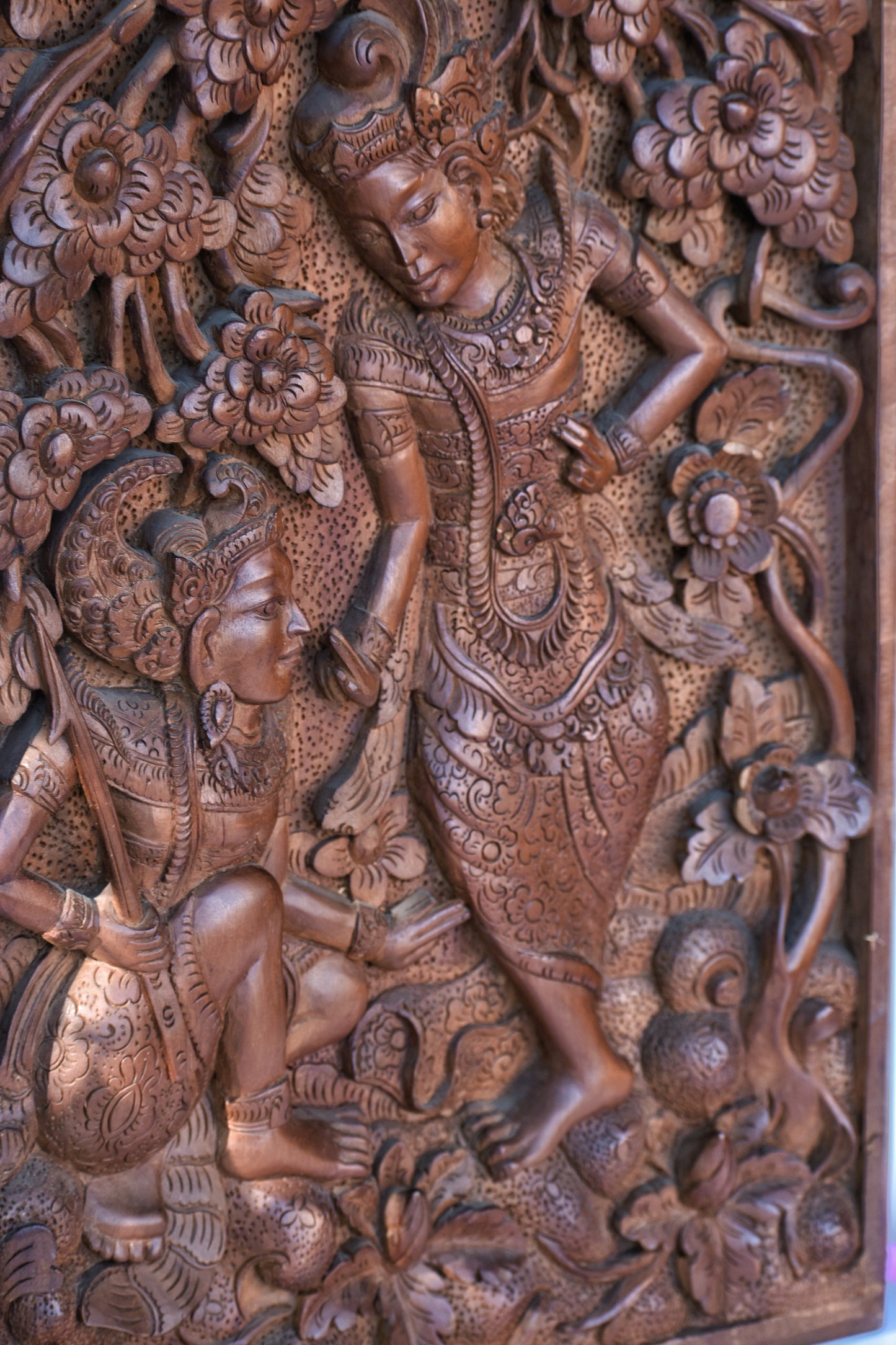 RamSita wooden carving wall hanging
