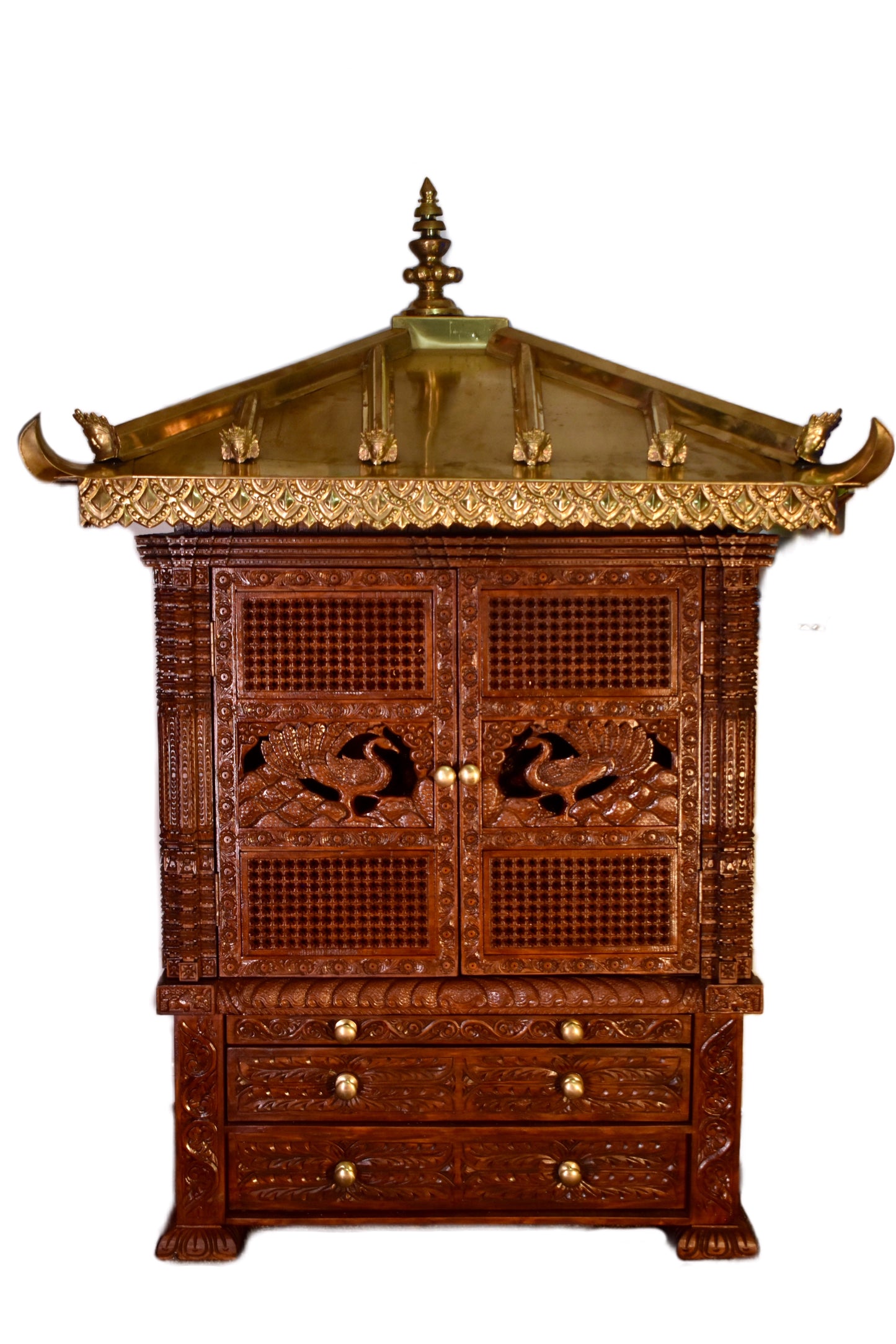 Traditional Nepali Handcrafted Wooden Mandir (Temple)