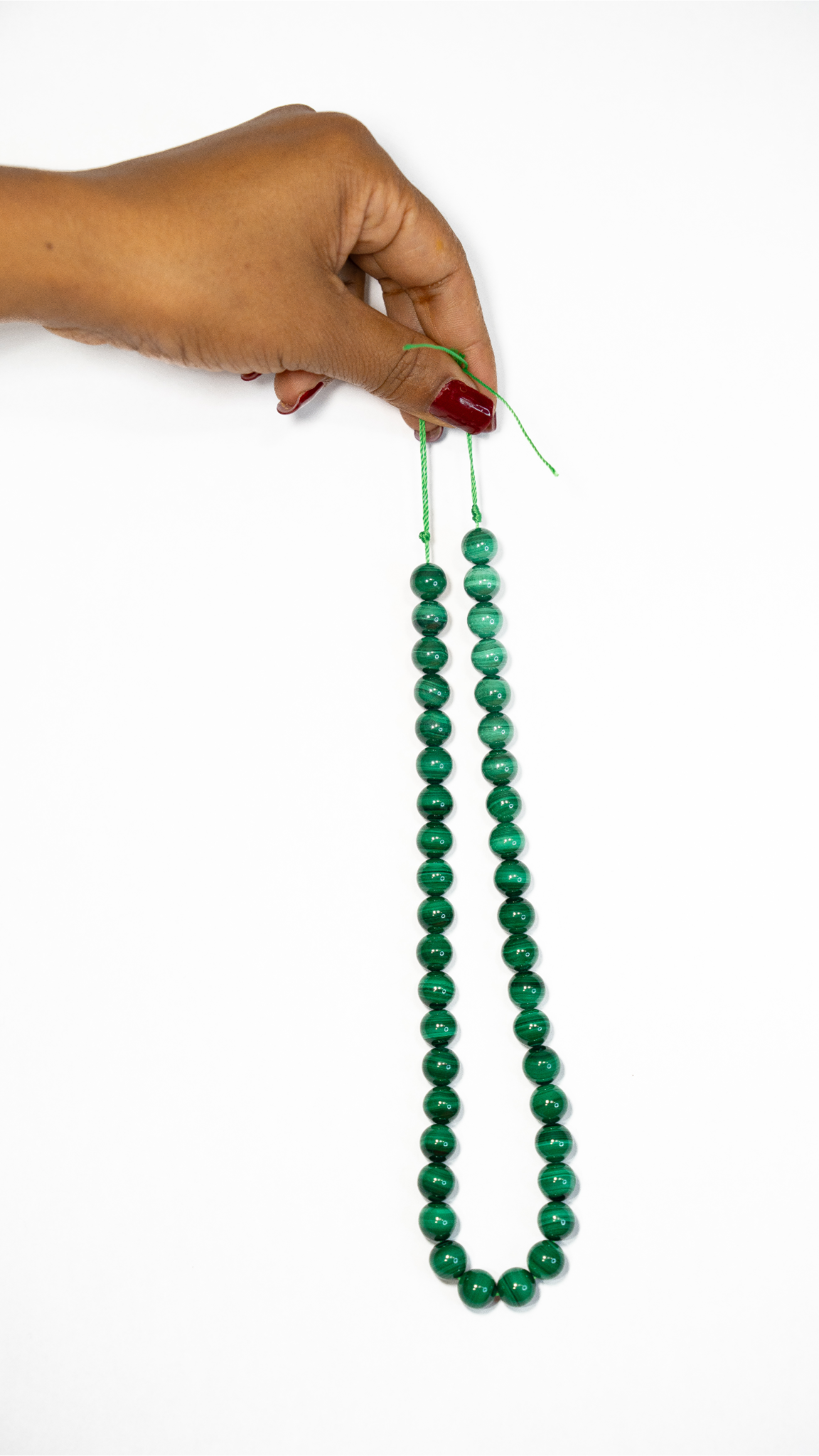 Natural Green Malachite Bead Necklace