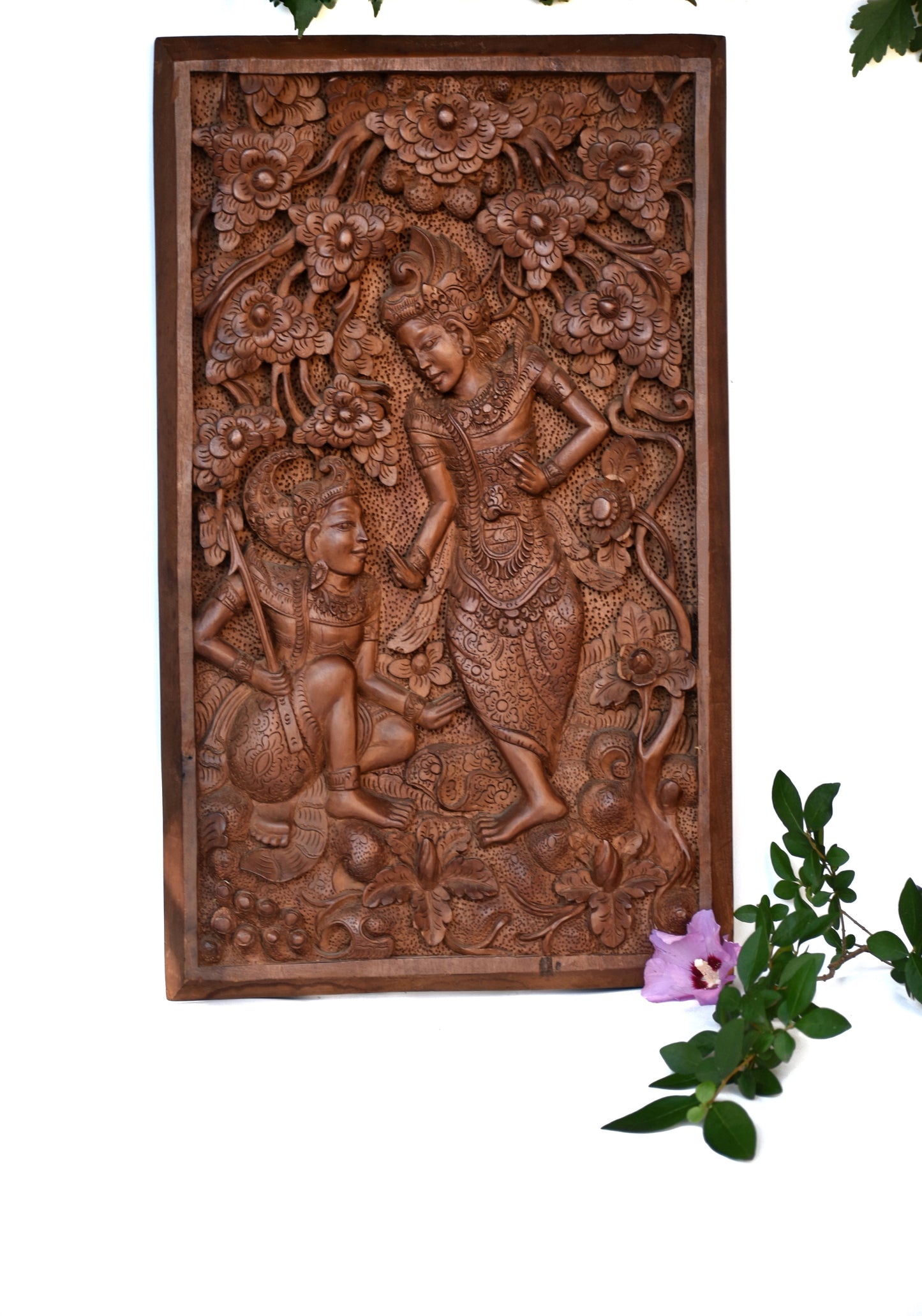 RamSita wooden carving wall hanging