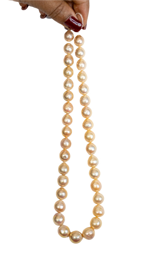 Freshwater Peach Pearl Necklace