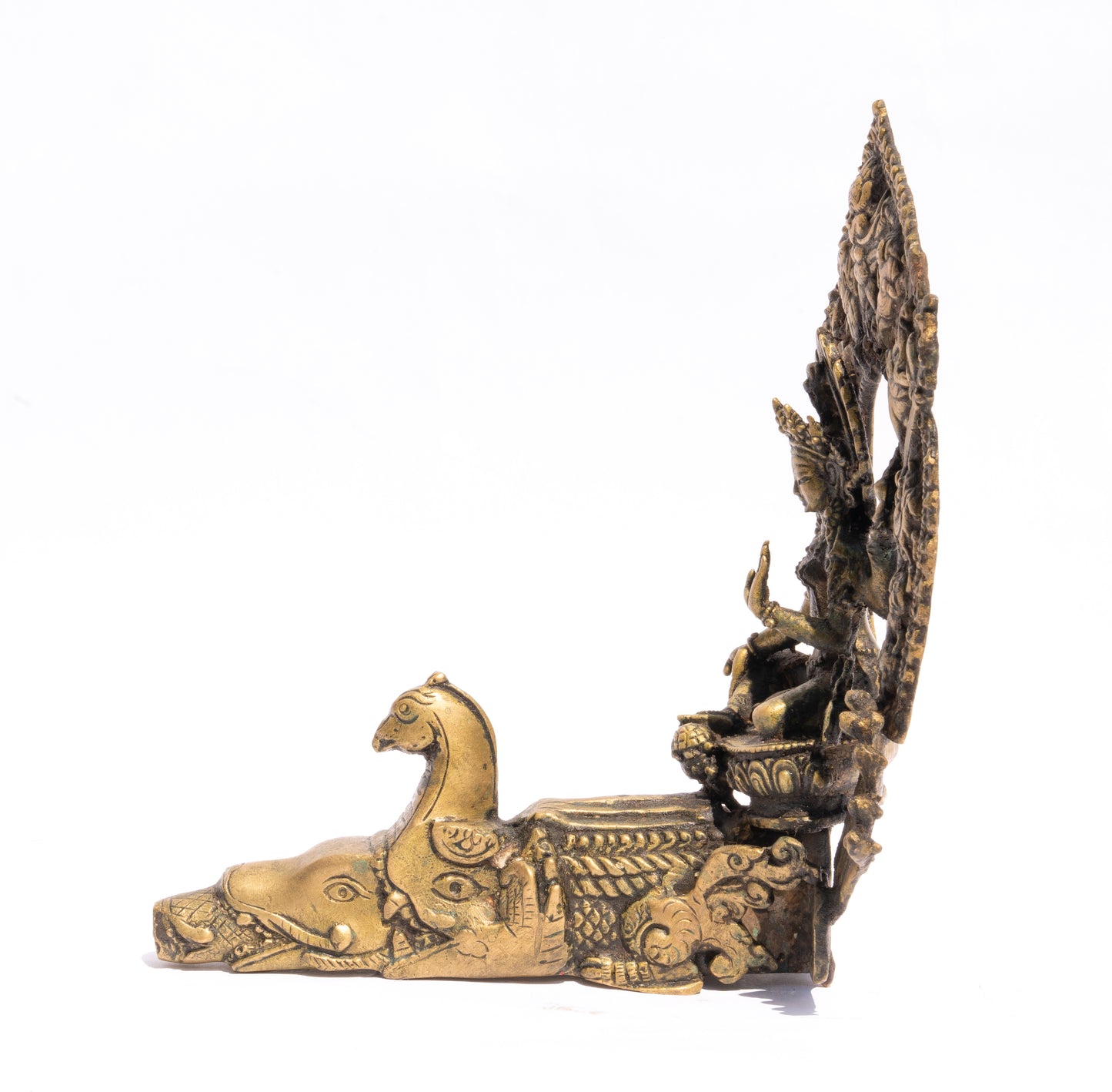 Laxmi Hiti- Bhairav Hiti- Traditional Dunge Dhara, Stone Water Spout featuring Laxmi Goddess, Antique Finishing