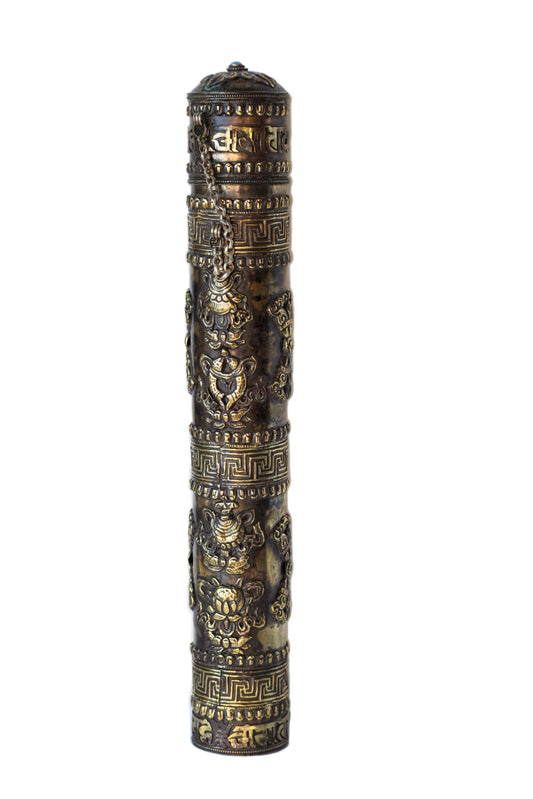 Tibetan antique manuscripts scroll case