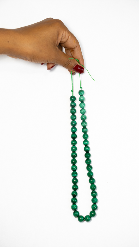 Natural Green Malachite Bead Necklace