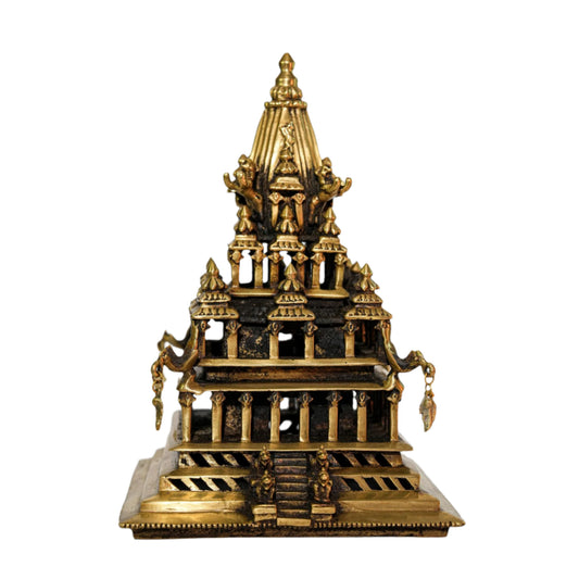 Krishna Mandir Statue- Handcrafted 12" Brass